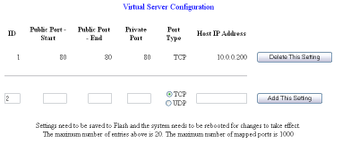 virtual server config