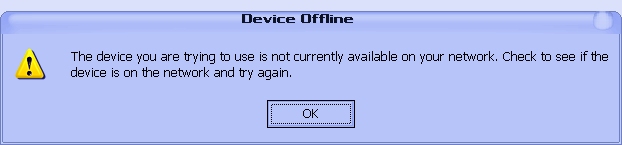 device offline message