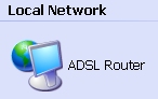 adsl router in network places