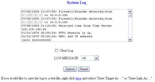 system log